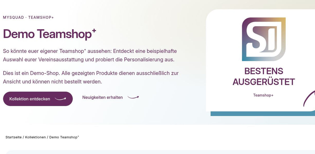 Vorschau des Teamshop+ Demo-Shops von Squad_DAT